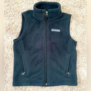 Kids Columbia black fleece vest XXS (4/5) like new condition